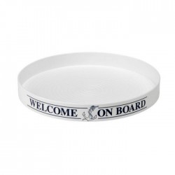 Tray non-slip round "welcome on board Ø28 cm