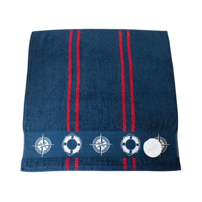 Towel and tea towel set nautical motif navy Towel and tea towel set nautical motif navy