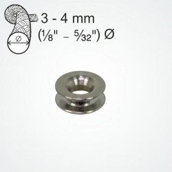 Clamcleat Titanium thimble for 3-4mm ropes