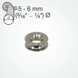 Clamcleat Titanium thimble for 5-6mm ropes
