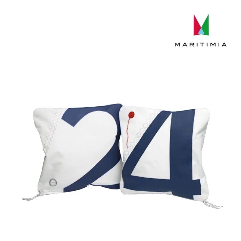 Sea Cushion Pillow, incl. Filling, white / navy blue made of Trend Navy canvas Sea Cushion Pillow, incl. Filling, white / navy blue made of Trend Navy canvas