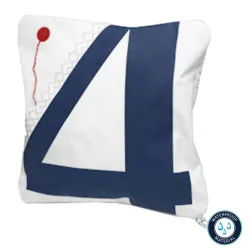 Sea Cushion Pillow, incl. Filling, white / navy blue made of Trend Navy canvas