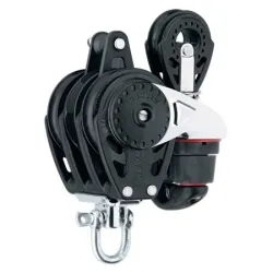 Harken 57mm Triple Ratchamatic® Block — Swivel, Cam Cleat, 40 mm Block