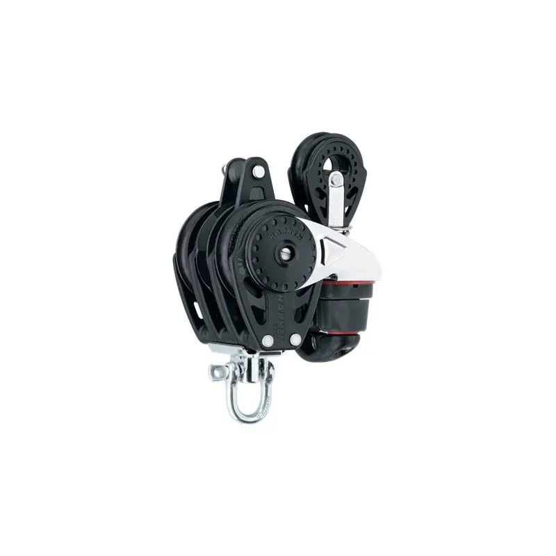 Harken 57mm Triple Ratchamatic® Block — Swivel, Cam Cleat, 40 mm Block