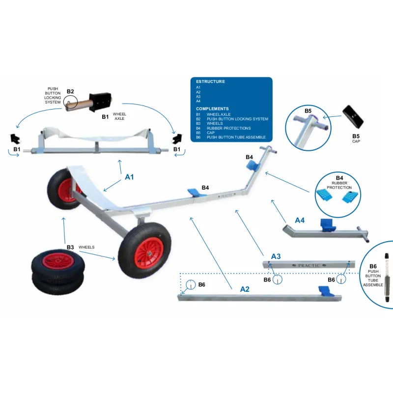 TRD A2 part for PRACTIC ALU- Trolley ILCA/Laser