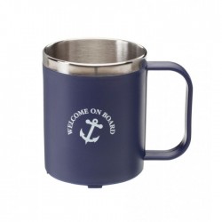 Welcome on board coffee cup 20cl navy