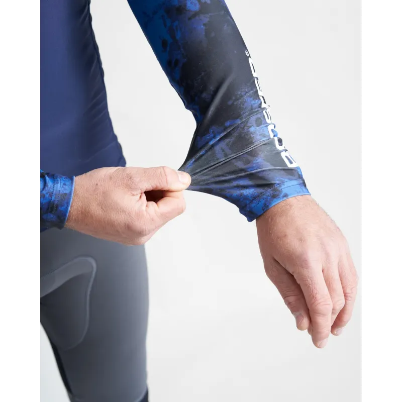 Rooster Rash top-Long Sleeved-blue seal Rooster Rash top-Long Sleeved-blue seal