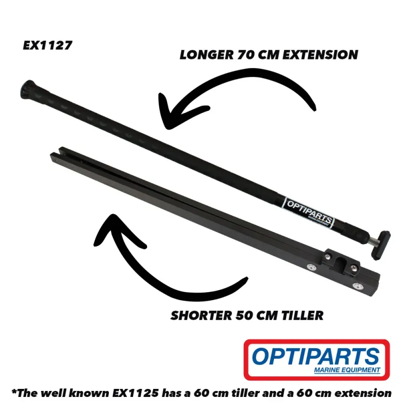 Optiparts 51 cm Optimist tiller with 70 cm extension 20 mm X-gripped Optiparts 51 cm Optimist tiller with 70 cm extension 20 mm X-gripped