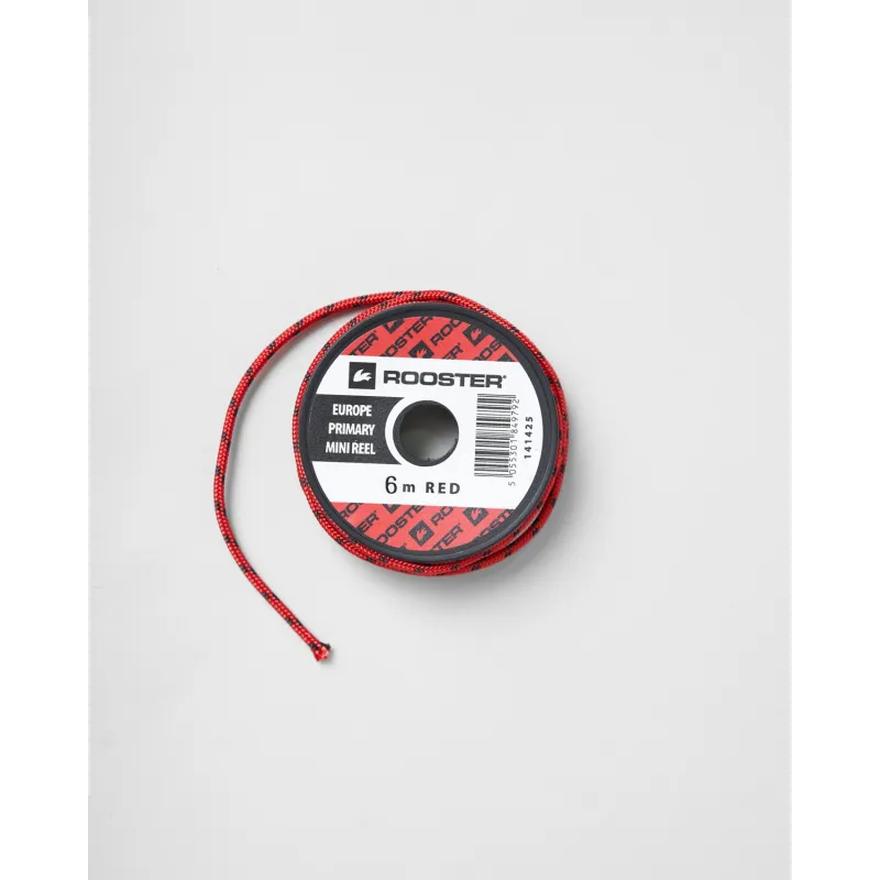 ROOSTER HMPE CORE EUROPE PRIMARY LINE MINI REELS 2.5mm, L:6m ROOSTER HMPE CORE EUROPE PRIMARY LINE MINI REELS 2.5mm, L:6m