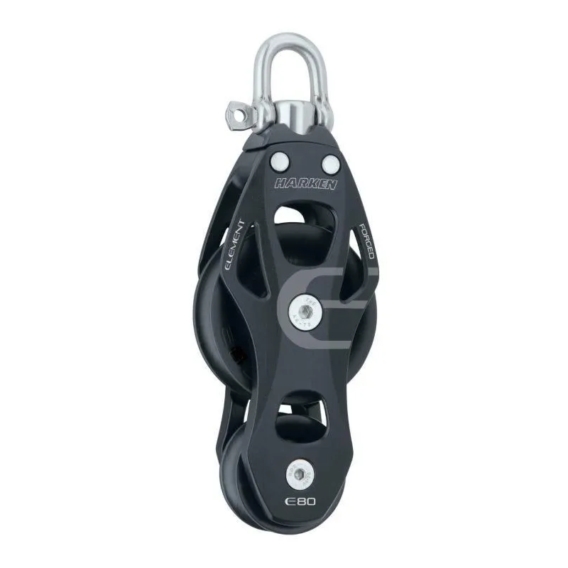 Harken 80mm Aluminum Element Fiddle Block — Swivel