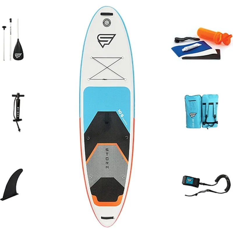 Storm Freeride Sup Board (belastbaar 180kg!) - Complete Paddle set - Opblaasbaar - 320 cm - 6 Delig Storm Freeride Sup Board (belastbaar 180kg!) - Complete Paddle set - Opblaasbaar - 320 cm - 6 Delig