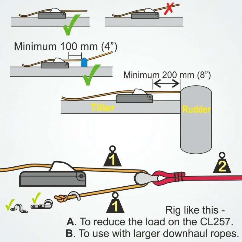 Clamcleat CL257 Auto-Release Racing Mini Clamcleat CL257 Auto-Release Racing Mini