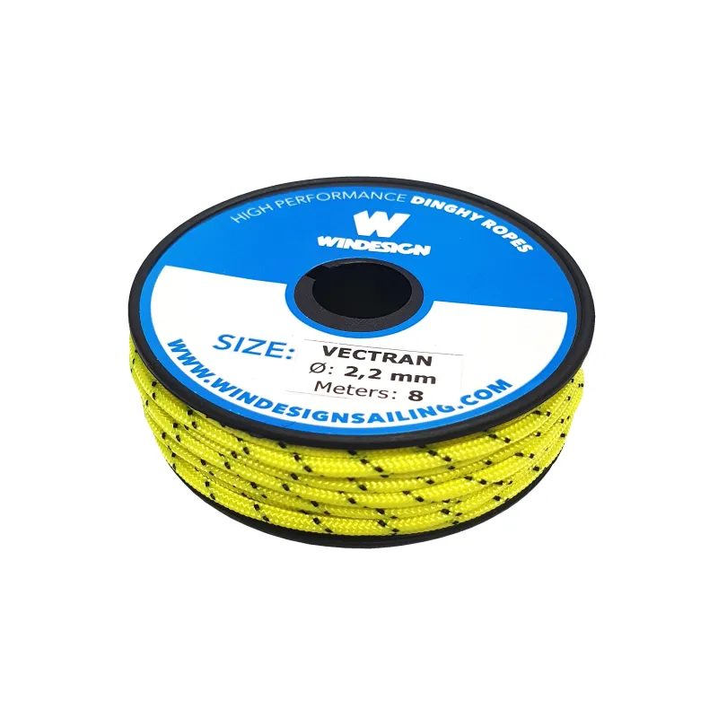 Optiparts Mini reel of 2.2mm Vectran lacing lines, fluo yellow