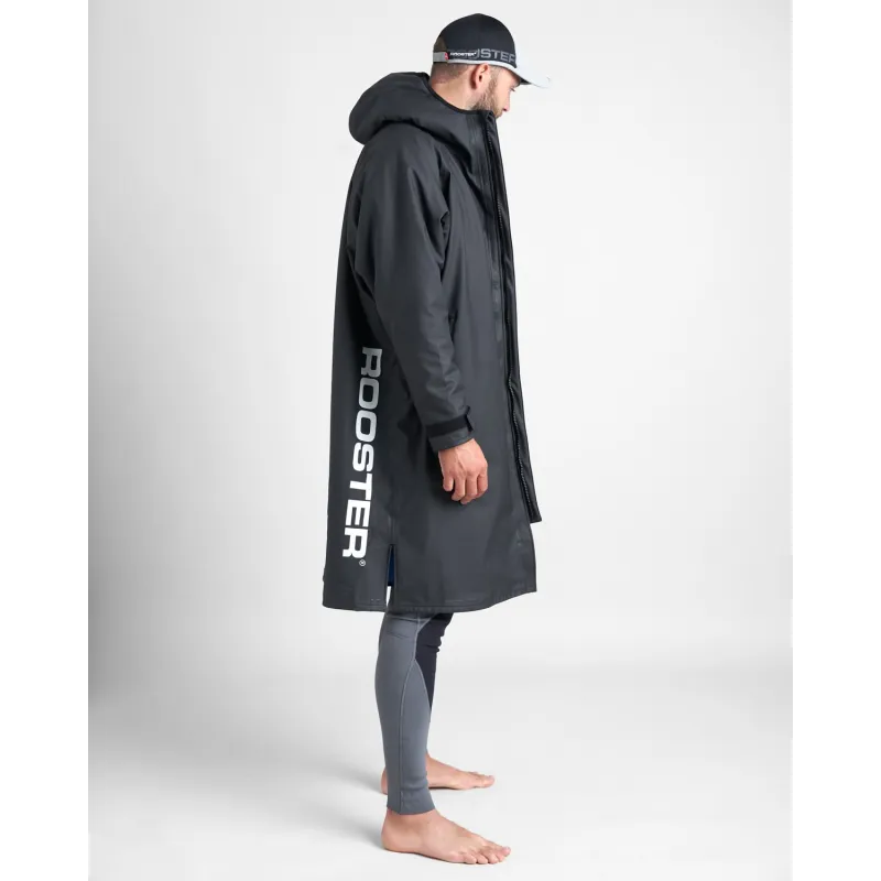 Rooster AQUAFLEECE ROBE, black/blue Rooster AQUAFLEECE ROBE, black/blue