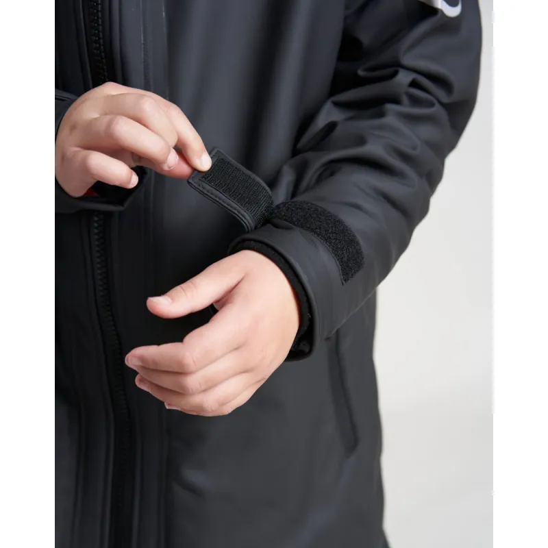 Rooster AQUAFLEECE ROBE, black/blue Rooster AQUAFLEECE ROBE, black/blue