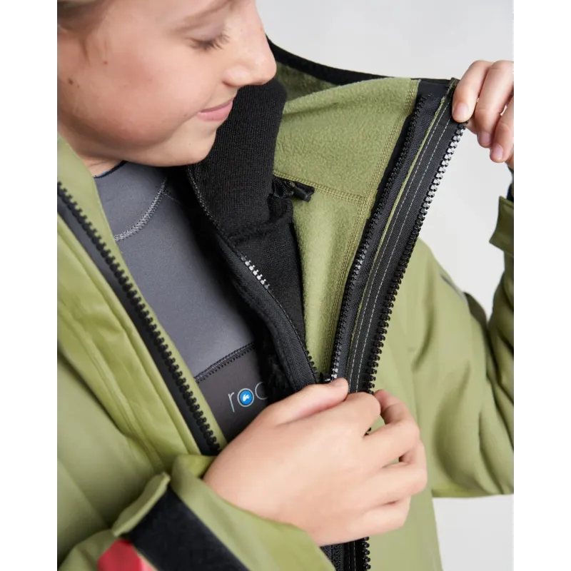 Rooster AQUAFLEECE ROBE, Khaki/black Rooster AQUAFLEECE ROBE, Khaki/black
