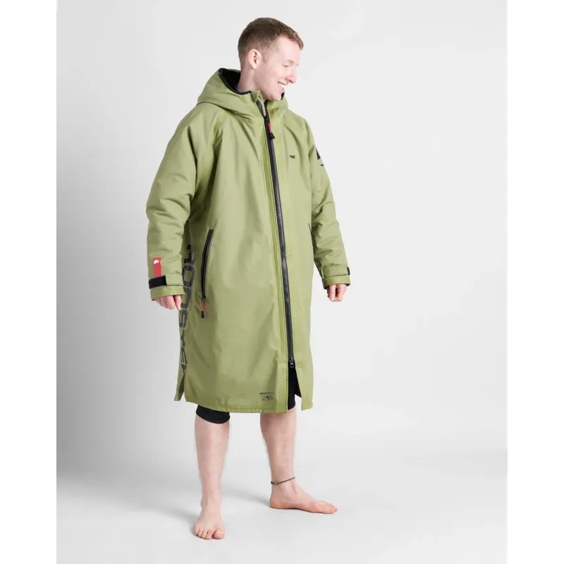 Rooster AQUAFLEECE ROBE, Khaki/black Rooster AQUAFLEECE ROBE, Khaki/black