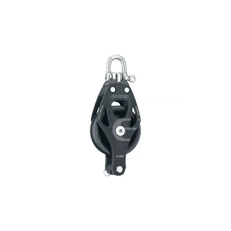 Harken 80mm Aluminum Element Block — Swivel, Becket