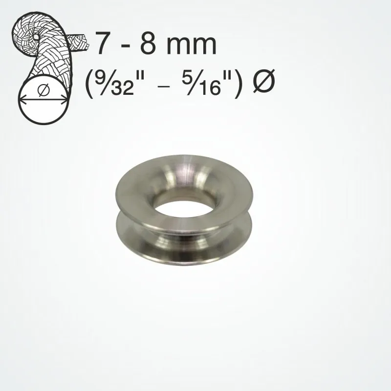 Clamcleat Titanium thimble for 7-8mm ropes Clamcleat Titanium thimble for 7-8mm ropes