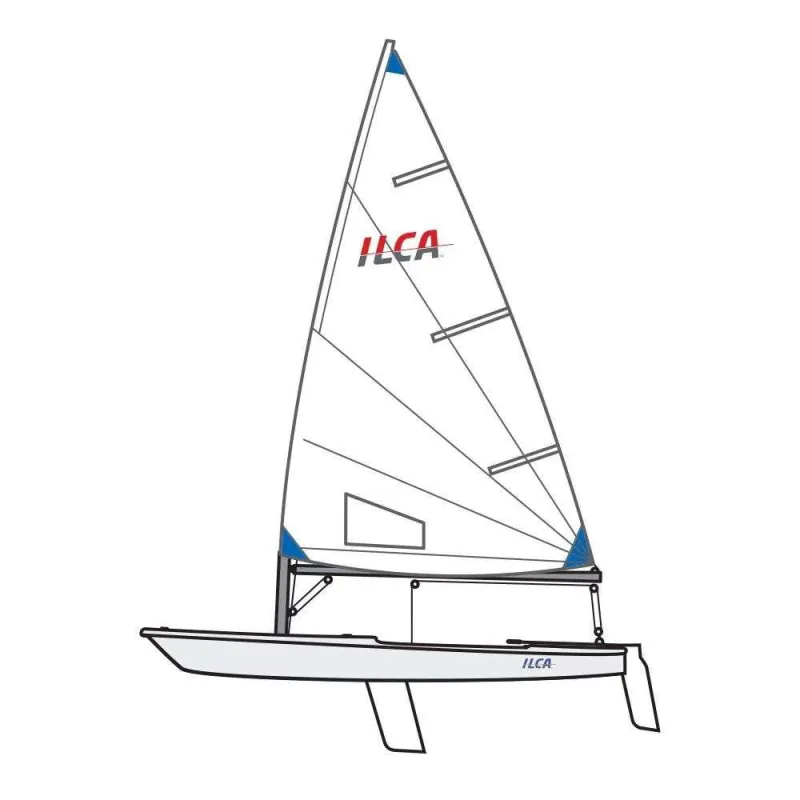 DEVOTI - ILCA 6 Boat complete with CARBON top/lower mast, tiller and extension