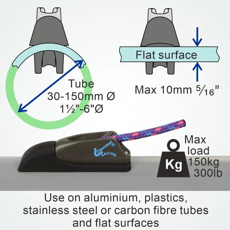 Clamcleat CL835 Thru Tube Sheave Plate Clamcleat CL835 Thru Tube Sheave Plate
