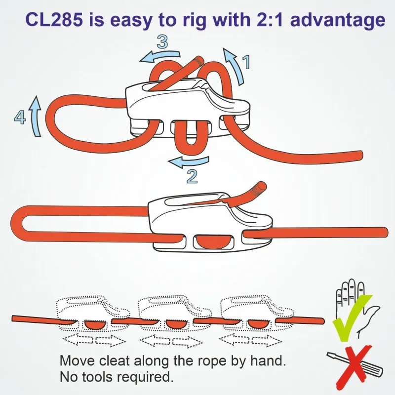 Clamcleat® CL285 Racing Aero cleat (Mk2 style) Clamcleat® CL285 Racing Aero cleat (Mk2 style)