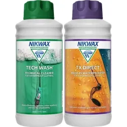 Nikwax Twin pack 1L Tech Wash® & 1L TX.Direct® Wash-in