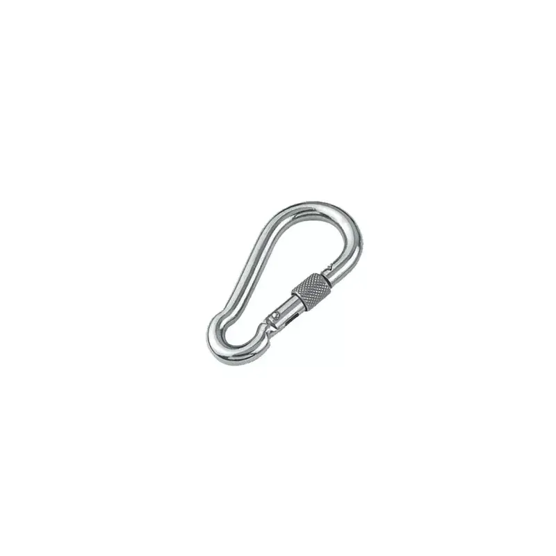100mm Carbine hook with lock, SS AISI 316, A4 100mm Carbine hook with lock, SS AISI 316, A4