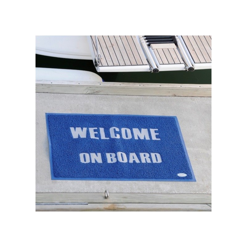 lazilas WELCOME MAT WITH BACKING, PVC - BLUE - 40 X 60CM