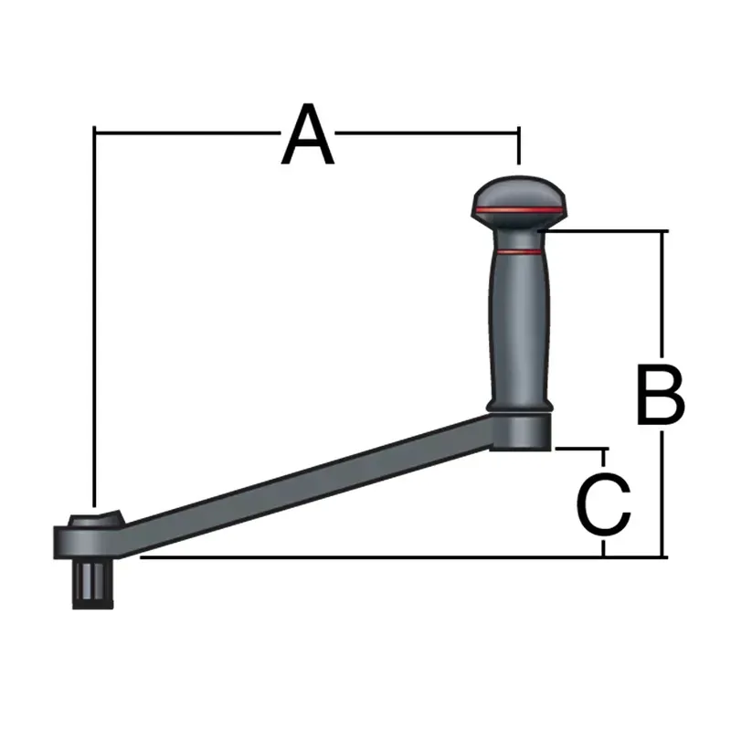 Harken 254mm Grip&Go Aluminum Double Grip Winch Handle