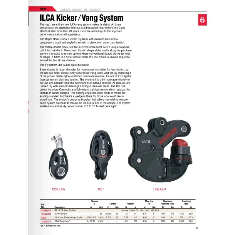 ILCA vang pack - Harken new 2026 edition