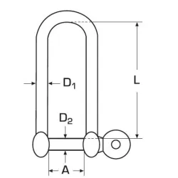 4mm forged long shackle