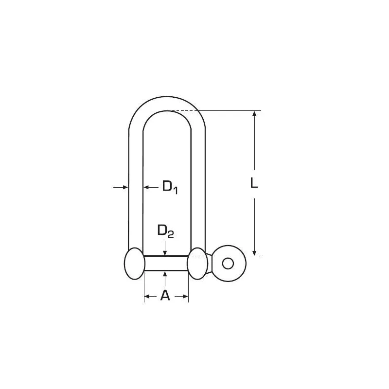4mm forged long shackle