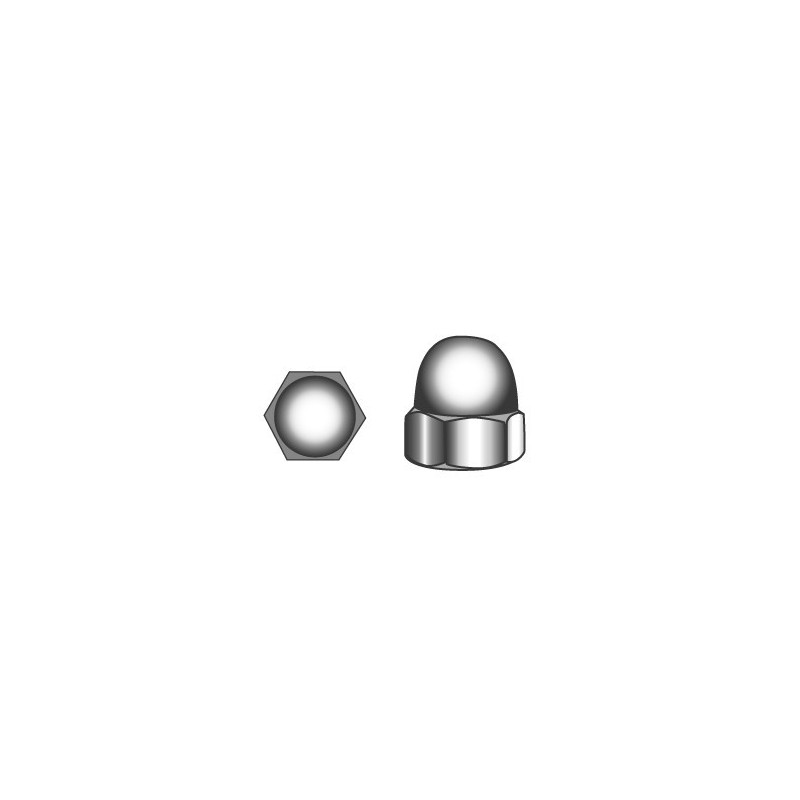 Hexagon domed cap nuts M4 - stainless steel
