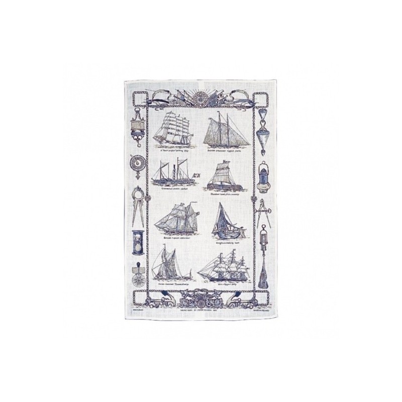 Sailing ships Tea towel