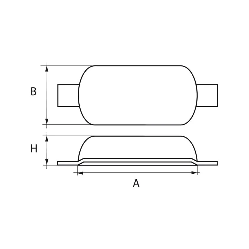 Zinc anodes with strip Zinc anodes with strip
