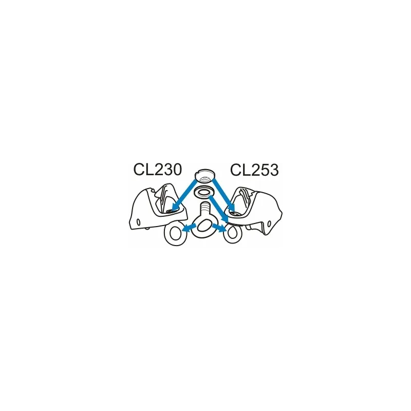 Clamcleat® PT230SSE - Rope Guide for CL230 & CL253 Clamcleat® PT230SSE - Rope Guide for CL230 & CL253