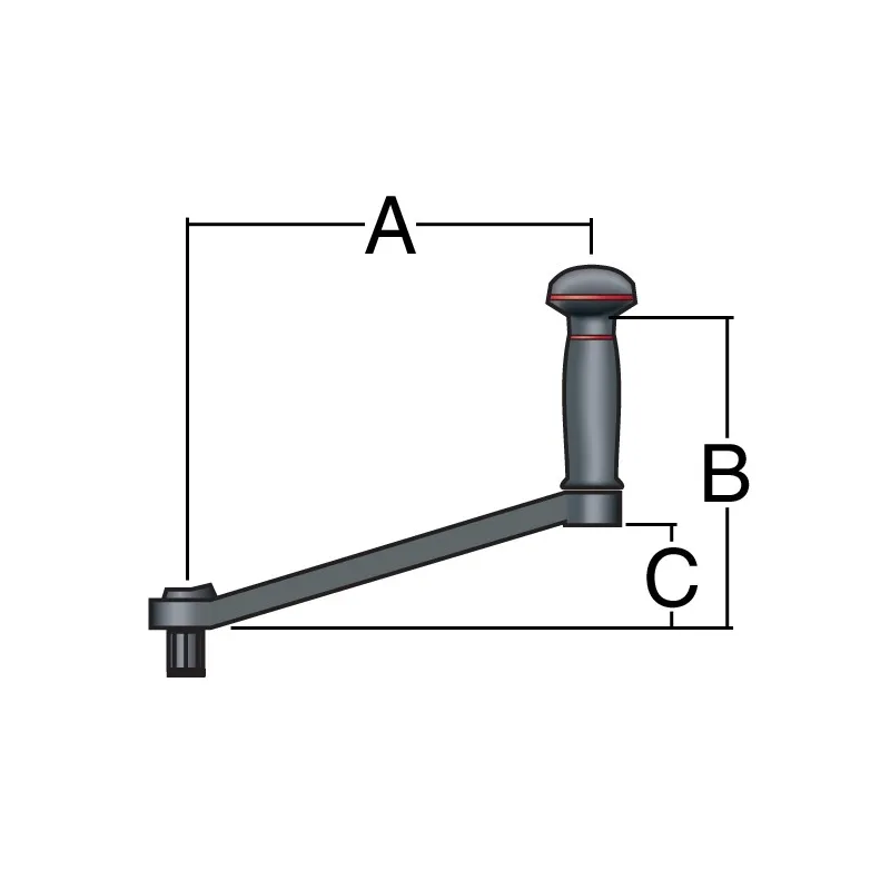 Harken Aluminum Lock-In Winch Handle 203 mm Harken Aluminum Lock-In Winch Handle 203 mm