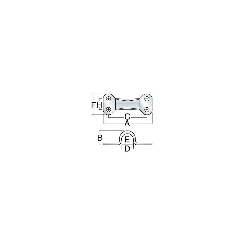 Harken 45 mm Eyestrap — Double Fastener Harken 45 mm Eyestrap — Double Fastener