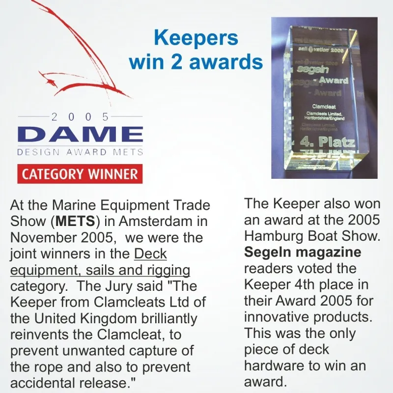 Clamcleat® CL815 Keeper for Mk2 Racing Juniors Clamcleat® CL815 Keeper for Mk2 Racing Juniors