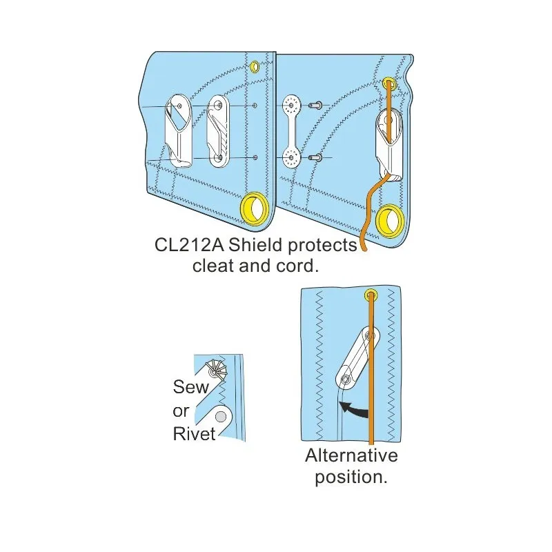 Clamcleat® CL258 Racing Fine Line (Starboard) Hard Anodised Clamcleat® CL258 Racing Fine Line (Starboard) Hard Anodised