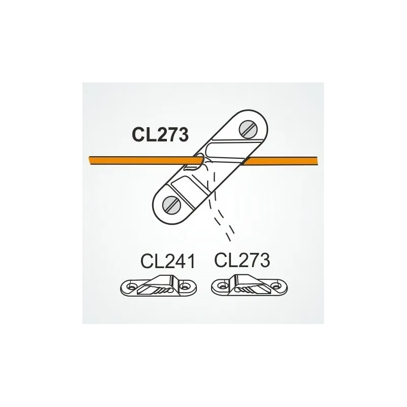 Clamcleat® CL273 Racing Sail Line cleat (Starboard) Hard Anodised Clamcleat® CL273 Racing Sail Line cleat (Starboard) Hard Anodised