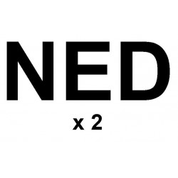 Sail letters300mm - "NED" black