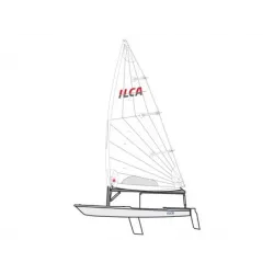 DEVOTI - ILCA 7 Boat complete with CARBON mast, tiller and extenMAST - TILLER - EXTENSION)