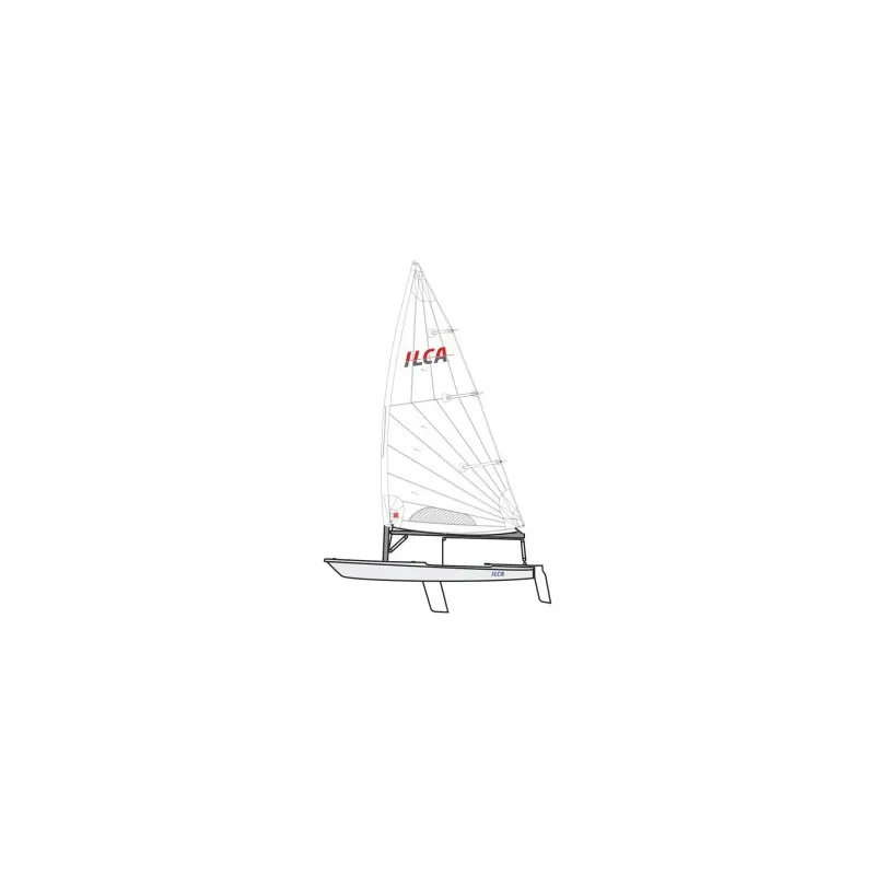 DEVOTI - ILCA 7 Boat complete with CARBON mast, tiller and extenMAST - TILLER - EXTENSION)