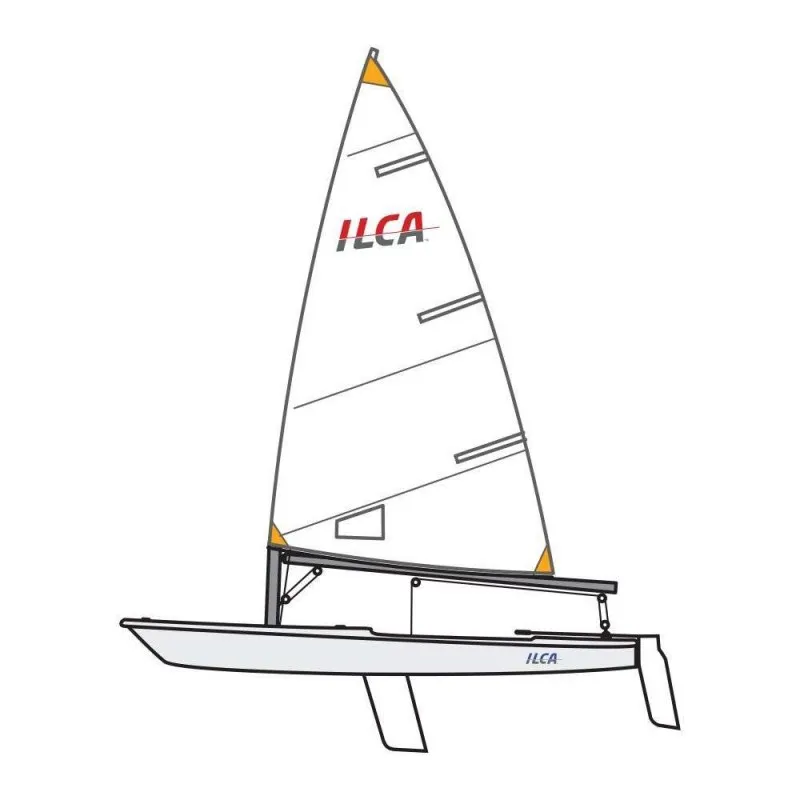 copy of DEVOTI - ILCA 7 Boat complete with CARBON mast, tiller and extenMAST - TILLER - EXTENSION)