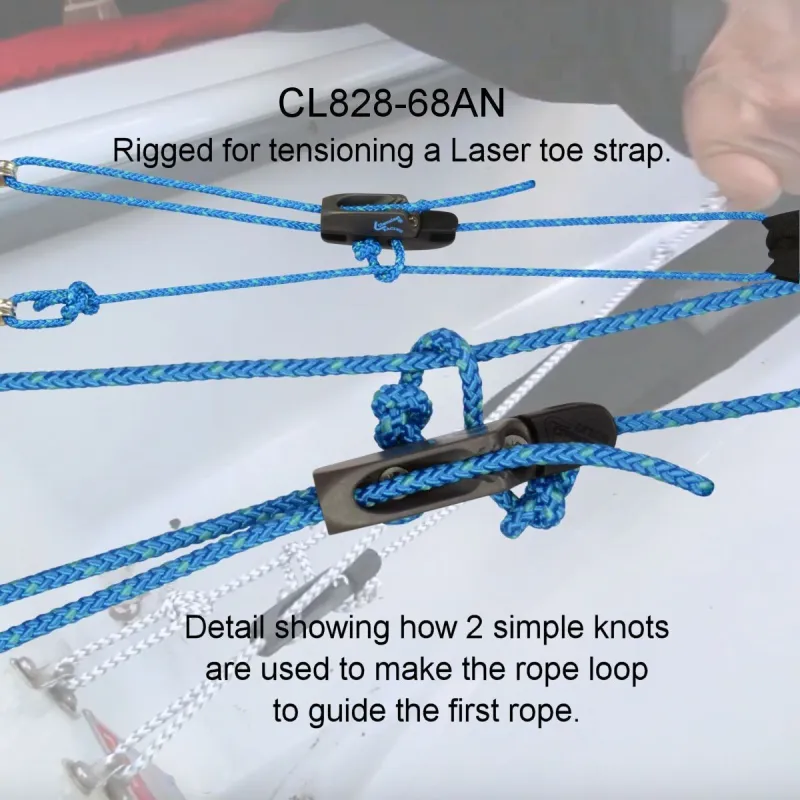 Clamcleat® CL828-68 Aero cleat with CL268 Racing Micros Clamcleat® CL828-68 Aero cleat with CL268 Racing Micros