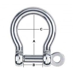 4mm Forged Bow Shackle L:14 W:14
