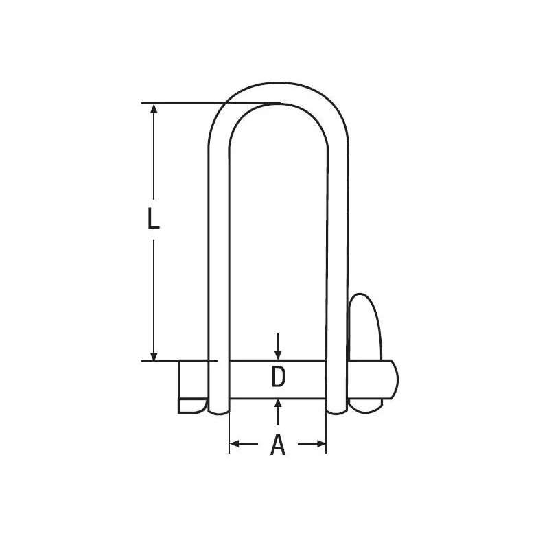 5mm Long Forged Shackle easy/quick release 5mm Long Forged Shackle easy/quick release